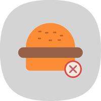 Nein Burger eben Kurve Symbol Design vektor