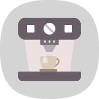 Kaffee Maschine eben Kurve Symbol Design vektor
