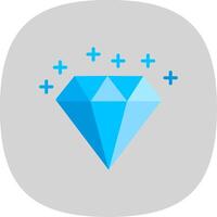 Diamant eben Kurve Symbol Design vektor