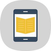 ebook platt kurva ikon design vektor