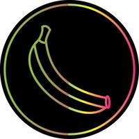 Banane Linie Gradient fällig Farbe Symbol Design vektor