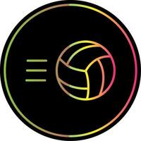 Volley Ball Linie Gradient fällig Farbe Symbol Design vektor