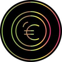 Euro Linie Gradient fällig Farbe Symbol Design vektor