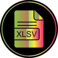 xlsv Datei Format Glyphe fällig Farbe Symbol Design vektor