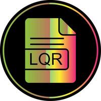 lqr Datei Format Glyphe fällig Farbe Symbol Design vektor