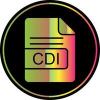 cdi Datei Format Glyphe fällig Farbe Symbol Design vektor