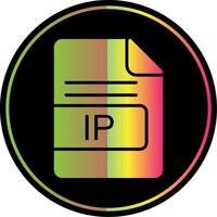 ip Datei Format Glyphe fällig Farbe Symbol Design vektor