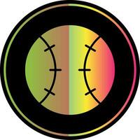 Baseball Glyphe fällig Farbe Symbol Design vektor