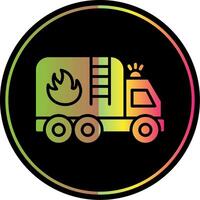 Feuer LKW Glyphe fällig Farbe Symbol Design vektor