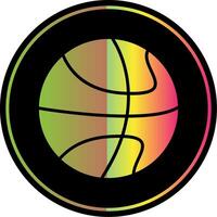 Basketball Glyphe fällig Farbe Symbol Design vektor