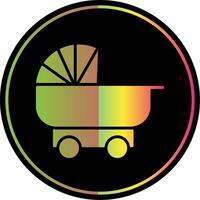Kinderwagen Glyphe fällig Farbe Symbol Design vektor