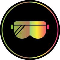 Sicherheit Brille Glyphe fällig Farbe Symbol Design vektor