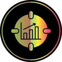 Daten Analytik Glyphe fällig Farbe Symbol Design vektor