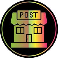 Post Büro Glyphe fällig Farbe Symbol Design vektor