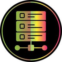 Datenbank Glyphe fällig Farbe Symbol Design vektor