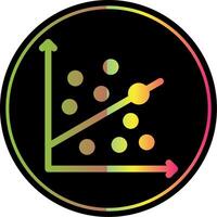 streuen Graph Glyphe fällig Farbe Symbol Design vektor