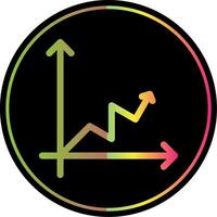 Linie Kreis multi Kreis Diagramm Glyphe fällig Farbe Symbol Design vektor