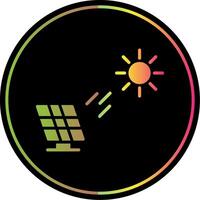 Solar- Leistung Glyphe fällig Farbe Symbol Design vektor