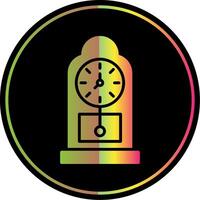 Großvater Uhr Glyphe fällig Farbe Symbol Design vektor