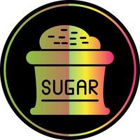 Zucker Glyphe fällig Farbe Symbol Design vektor