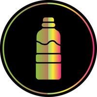 Wasser Flasche Glyphe fällig Farbe Symbol Design vektor