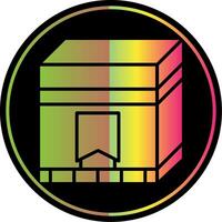 Kaaba Glyphe fällig Farbe Symbol Design vektor