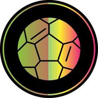 Fußball Glyphe fällig Farbe Symbol Design vektor