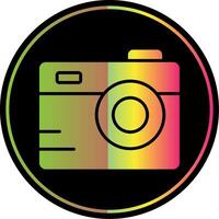 kamera glyf på grund av Färg ikon design vektor