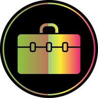 Koffer Glyphe fällig Farbe Symbol Design vektor