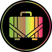resväska glyf på grund av Färg ikon design vektor