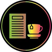Kaffee manu Glyphe fällig Farbe Symbol Design vektor