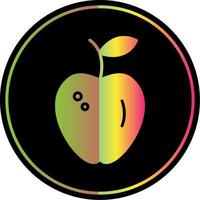 Apfel Glyphe fällig Farbe Symbol Design vektor