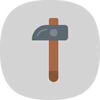 Hammer eben Kurve Symbol Design vektor