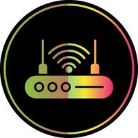 W-lan Router Glyphe fällig Farbe Symbol Design vektor