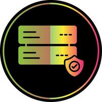 Datenbank Sicherheit Glyphe fällig Farbe Symbol Design vektor