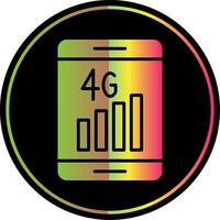 4g Glyphe fällig Farbe Symbol Design vektor