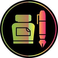 Stift Glyphe fällig Farbe Symbol Design vektor