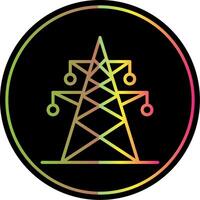 elektrisch Turm Linie Gradient fällig Farbe Symbol Design vektor