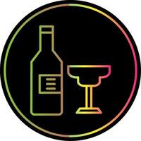 Alkohol Linie Gradient fällig Farbe Symbol Design vektor