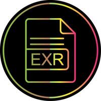 exr Datei Format Linie Gradient fällig Farbe Symbol Design vektor