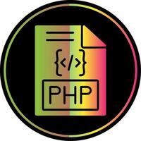 php glyf på grund av Färg ikon design vektor