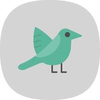 Vogelkunde eben Kurve Symbol Design vektor