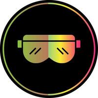 Sicherheit Brille Glyphe fällig Farbe Symbol Design vektor