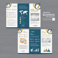 Flyer Broschüre Business Template Design Corporate Business Identity Digital Technology Company Element von Schreibwaren Menschen Gemeinschaft Arbeitsförderung vektor