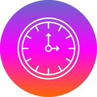 Uhr Linie Gradient Kreis Symbol vektor