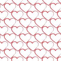 abstrakt hand dragen hjärtan form sömlös mönster. valentines dag bakgrund textur design begrepp. isolera. eps. för kort, hälsningar, affischer, banderoller, broschyrer eller webb, kampanj, annons vektor