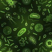 Nahtlose Musterinversion von Bakterien und Viren vektor