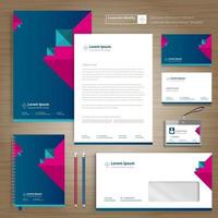 Corporate Business Identity Template Design Briefpapier Vektor abstrakten Hintergrund mit Memo Geschenkartikel Farbe Werbeartikel Souvenirs