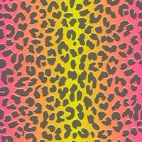 neon leopard seamless mönster. ljus färgad prickig bakgrund. vektor djur print.