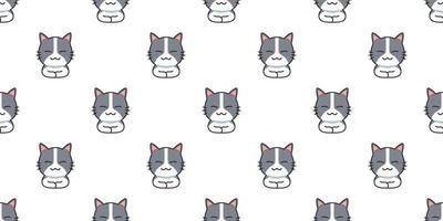 Cartoon Katze nahtlose Hintergrundmuster vektor